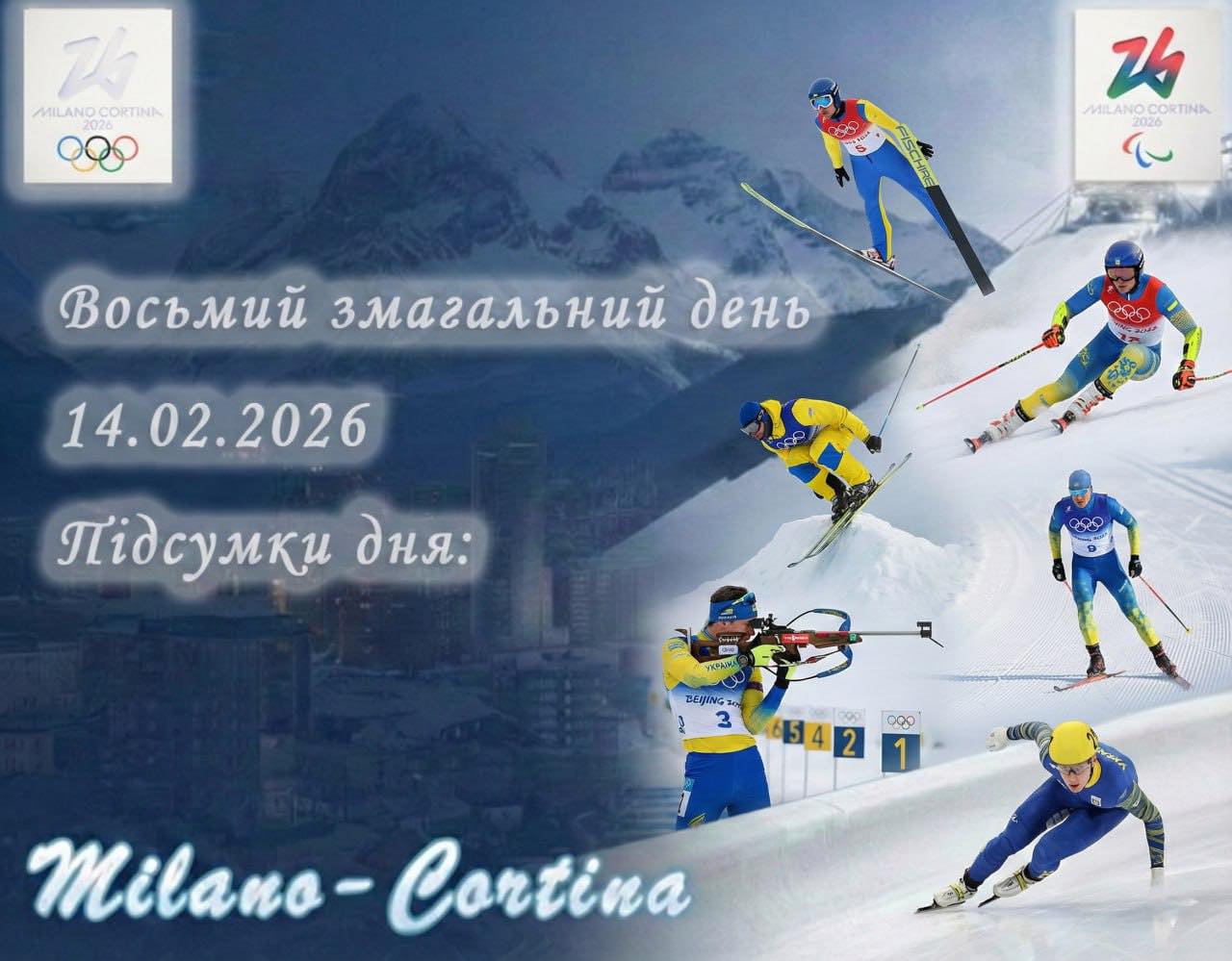 🔥 Восьмий змагальний день ХХV зимових Олімпійських ігор Мілан–Кортіна д’Ампеццо 2026 — позаду!